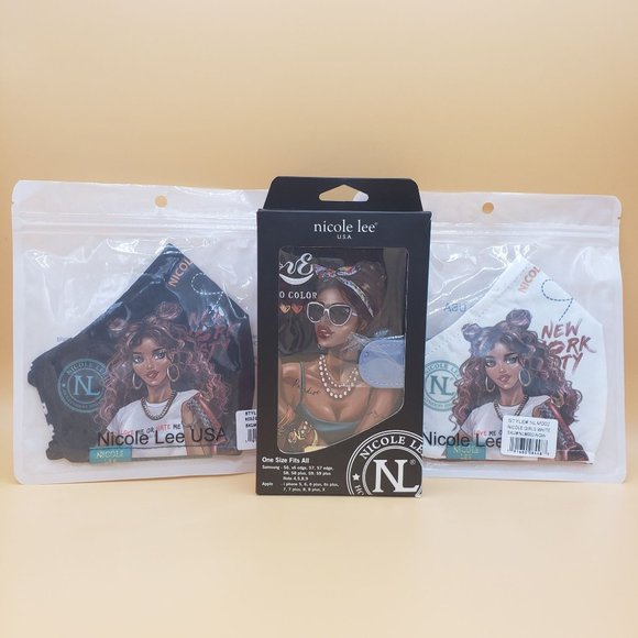 Nicole Lee Signature Print Phone Case with 2 matching print facemask - Picture 1 of 13